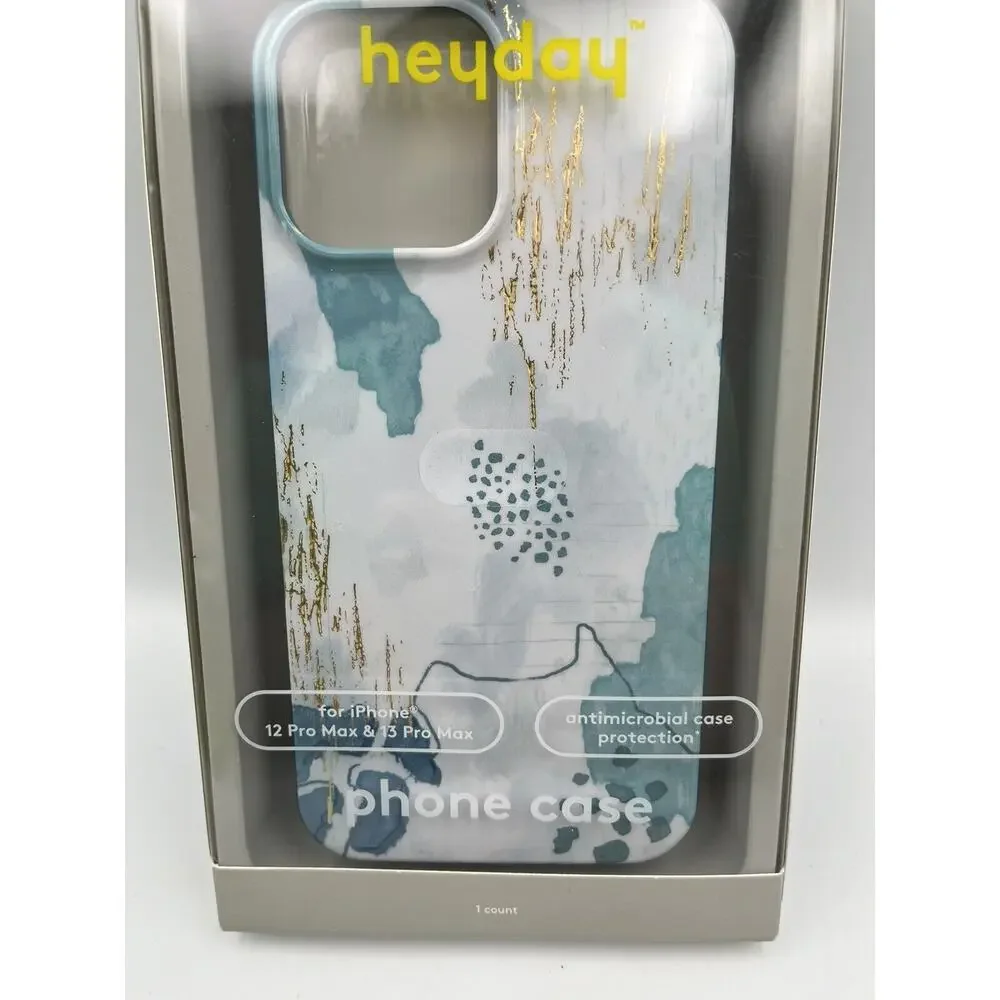 heyday antimicrobial Hard phone Case for iPhone 13 Pro - Teal, White, Gold